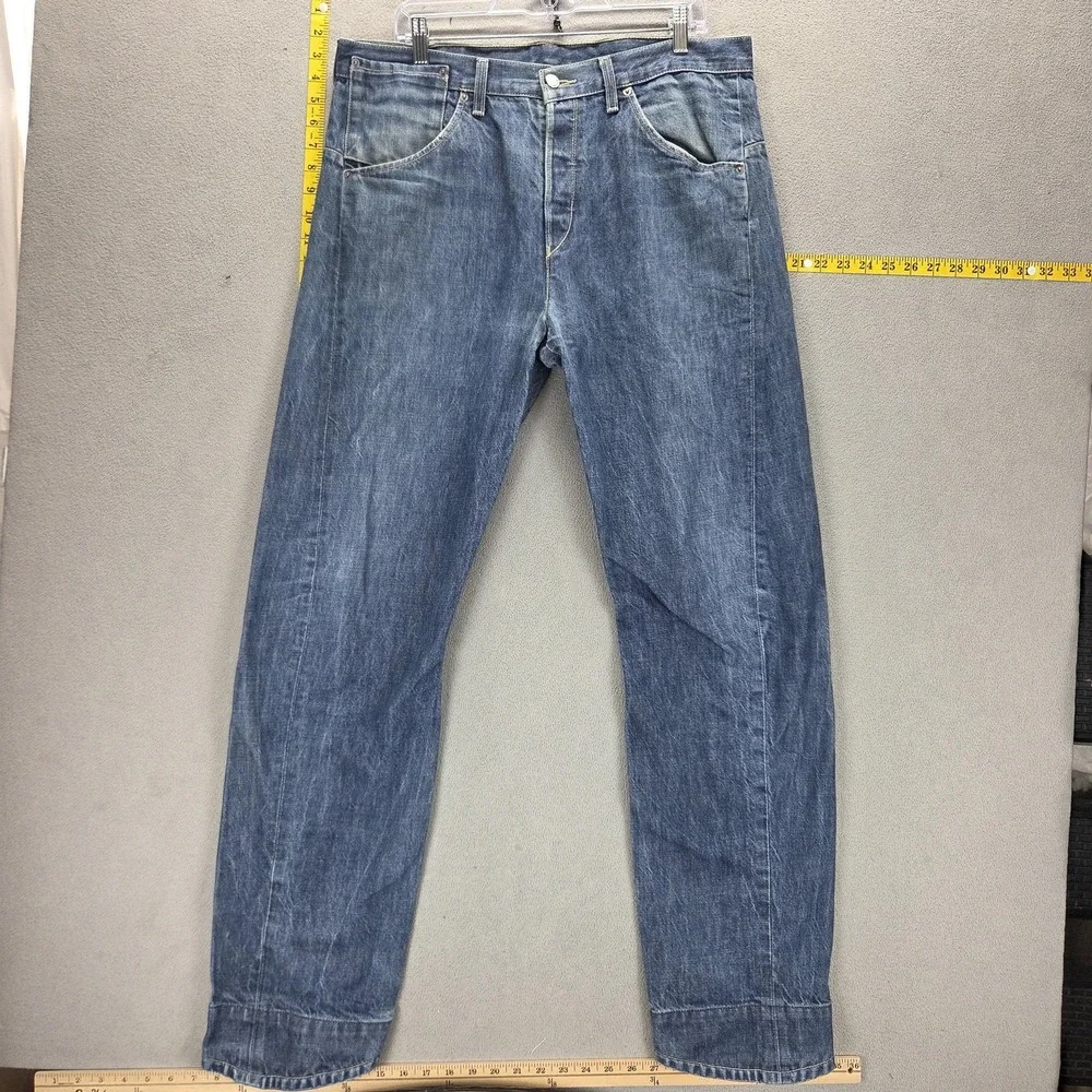 Vintage Levis Engineered Jeans Mens 36x34 Blue Twisted Button Fly Medium Wash